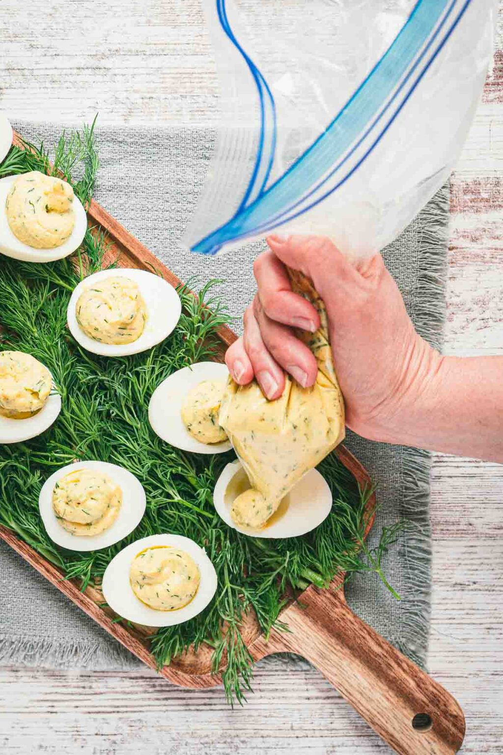 Deviled Eggs without Mustard Peel with Zeal