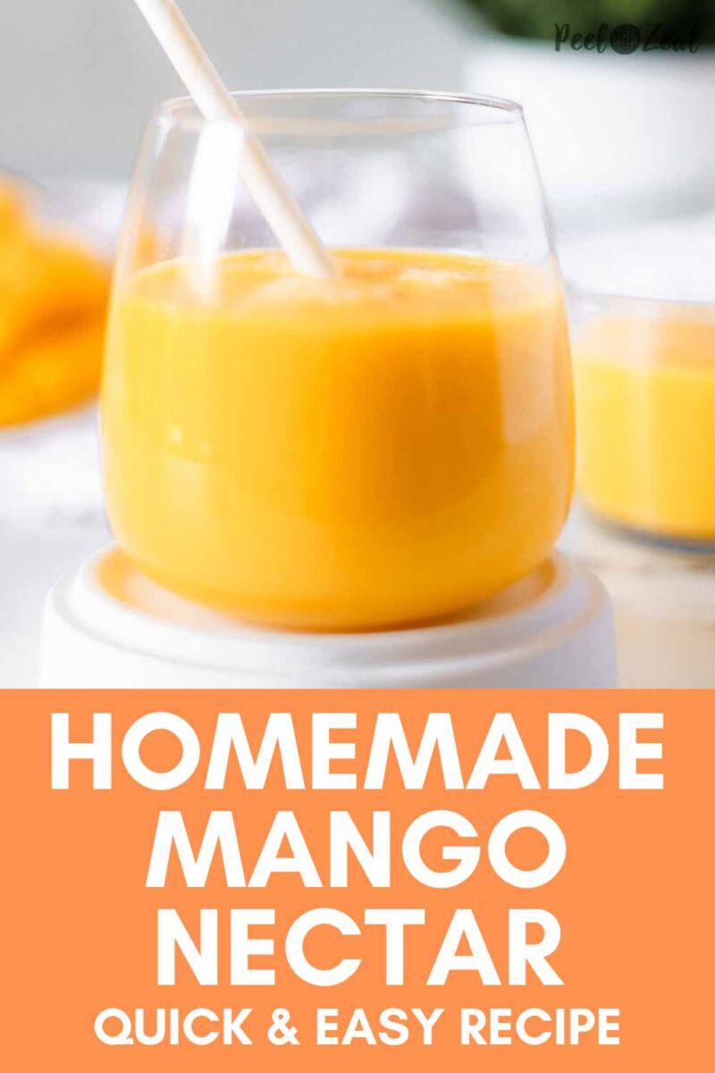 mango nectar in a glass.