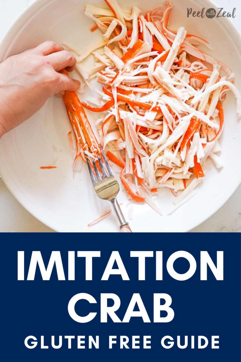 shredding gluten free imitation crab.