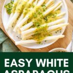 white asparagus on plate.