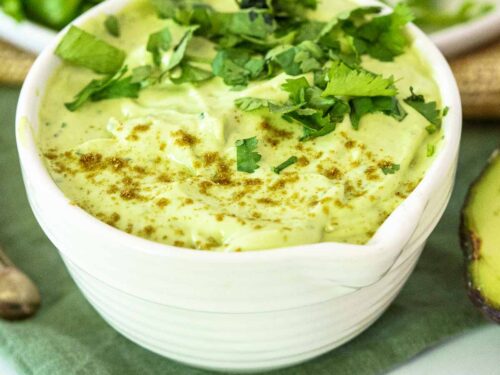 Avocado Crema with Lime and Cilantro