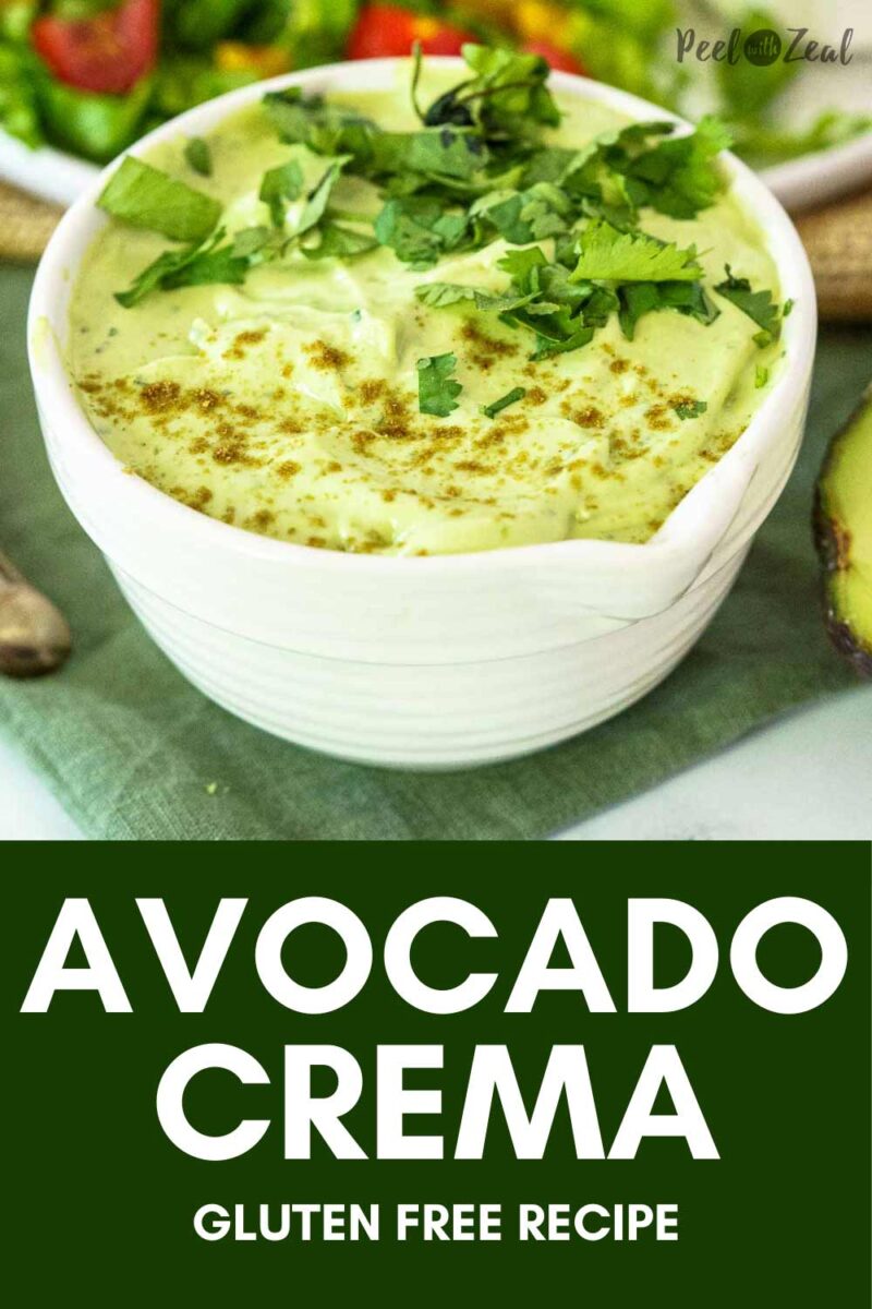 avocado crema in a bowl