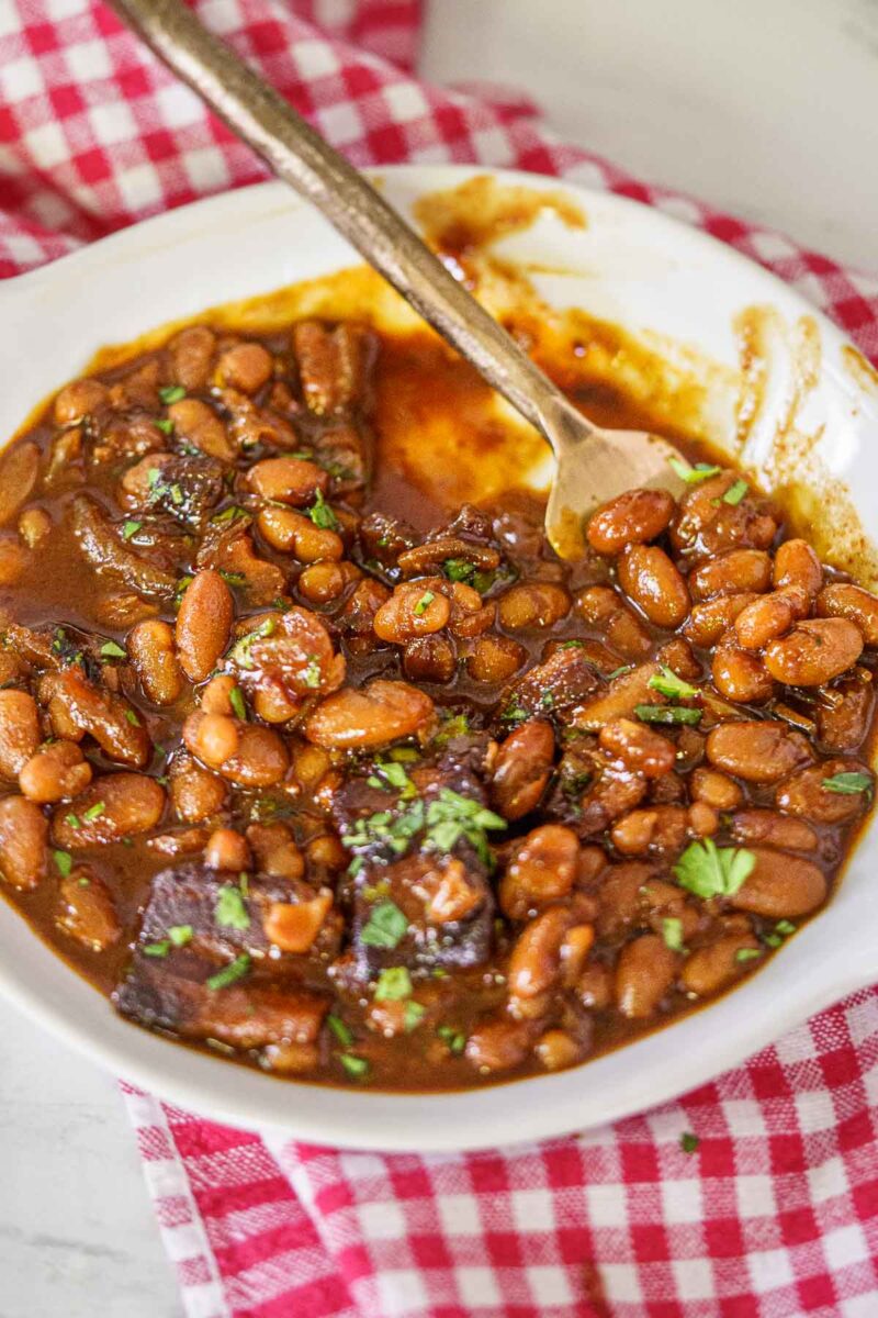 Molasses Baked Beans with Bacon (GF) Peel with Zeal