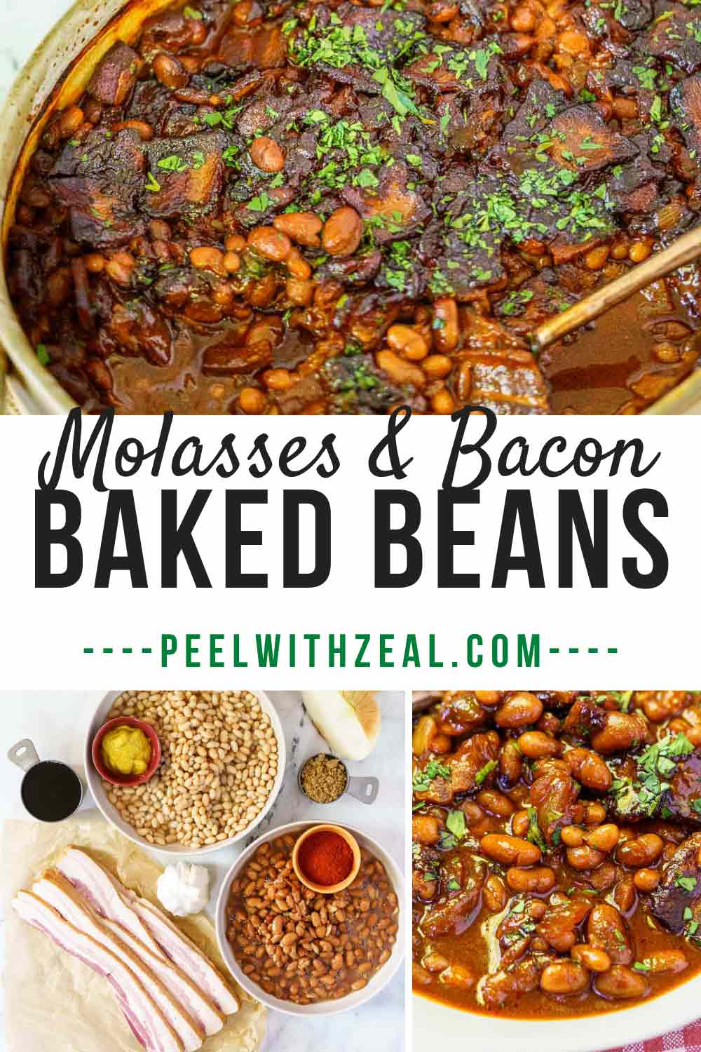 Molasses Baked Beans With Bacon GF Peel With Zeal arugula-and-herb-salad-with-pomegranate-molasses-bravabod