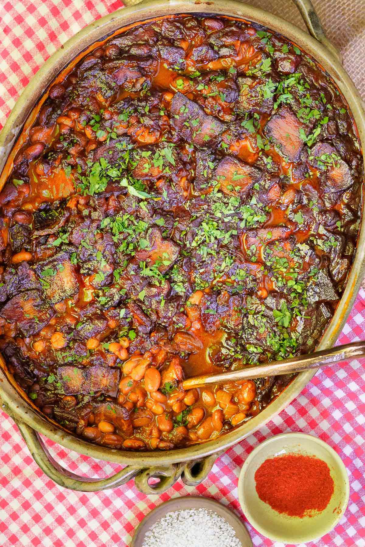 baked beans in baking dish