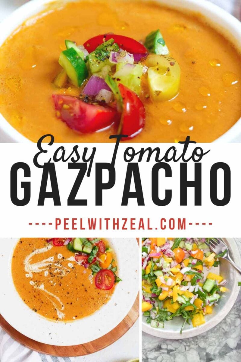 gazpacho in a white bowl