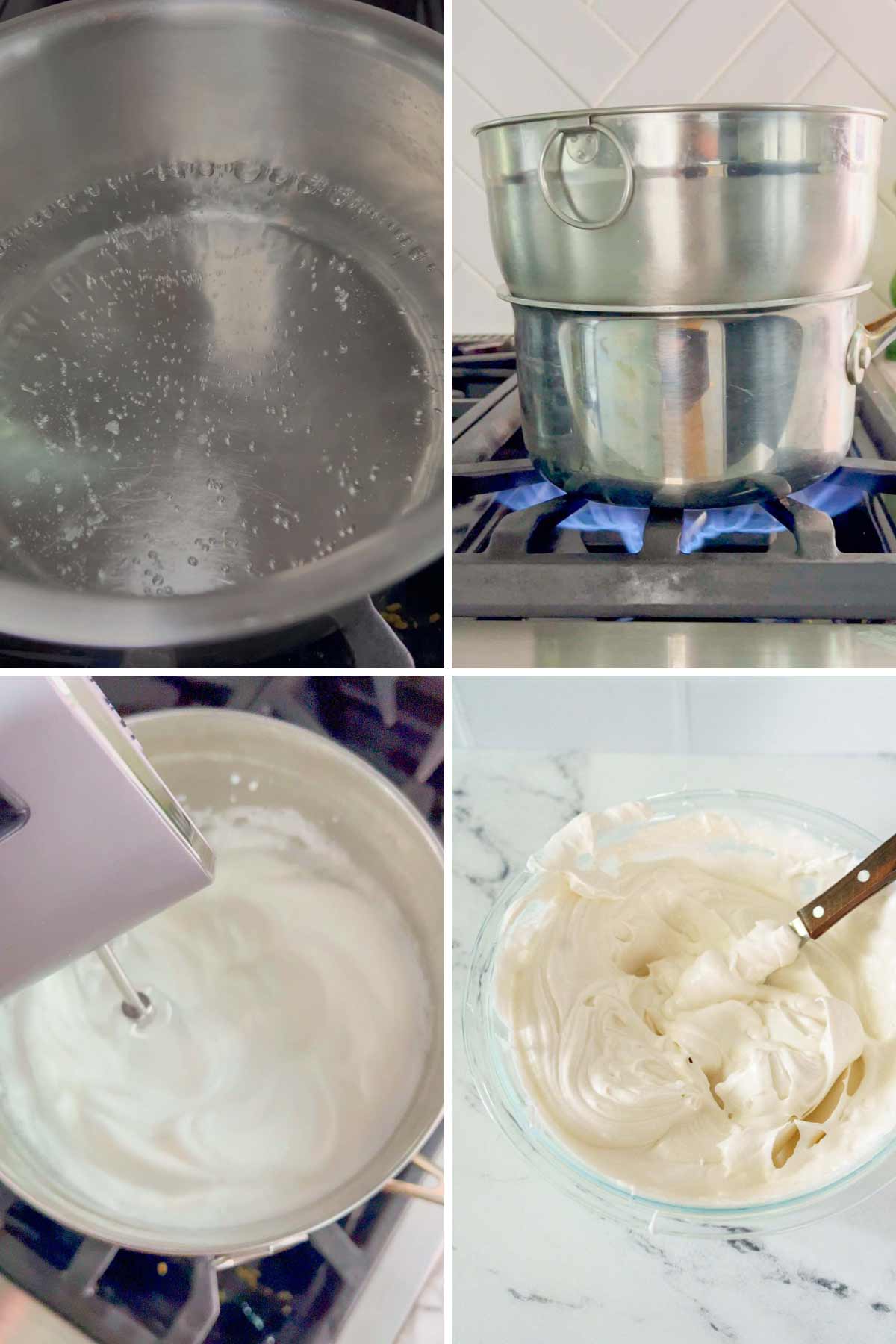 step by step process for making gluten free 7 minute frosting