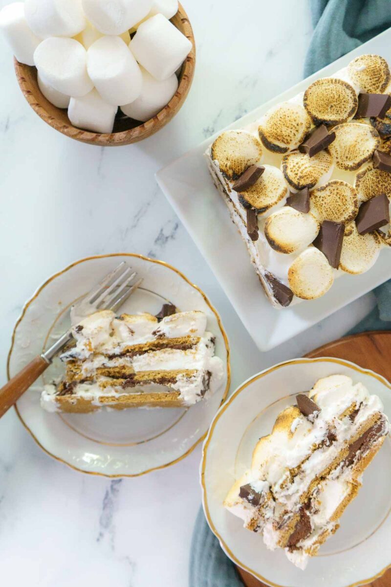 slices of cake on small plates