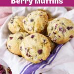 GF berry muffins in a basket