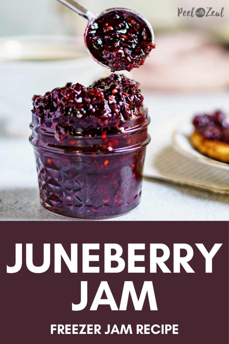 juneberry jam in a jar