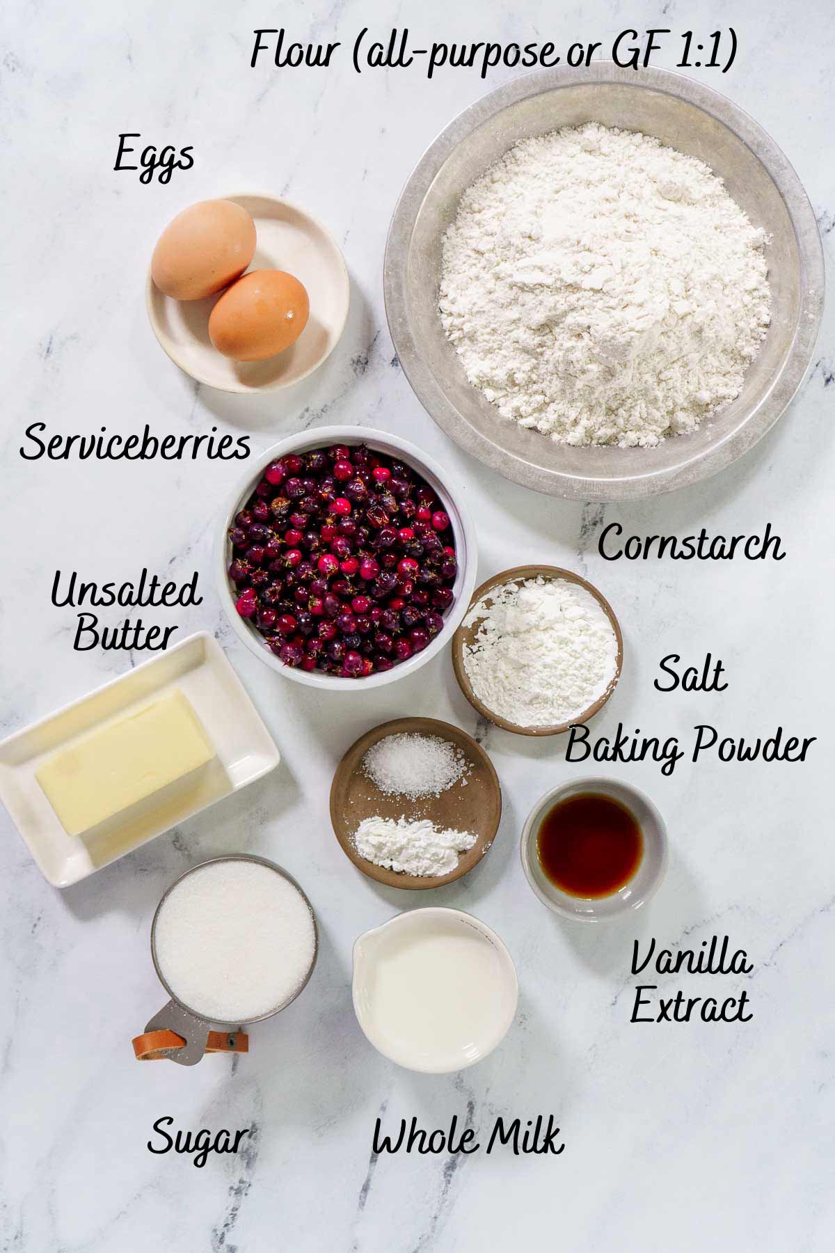 recipe ingredients on counter