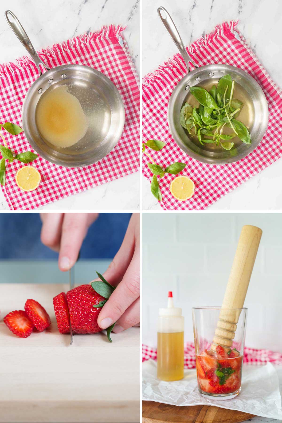 step by step for making the simple syrup