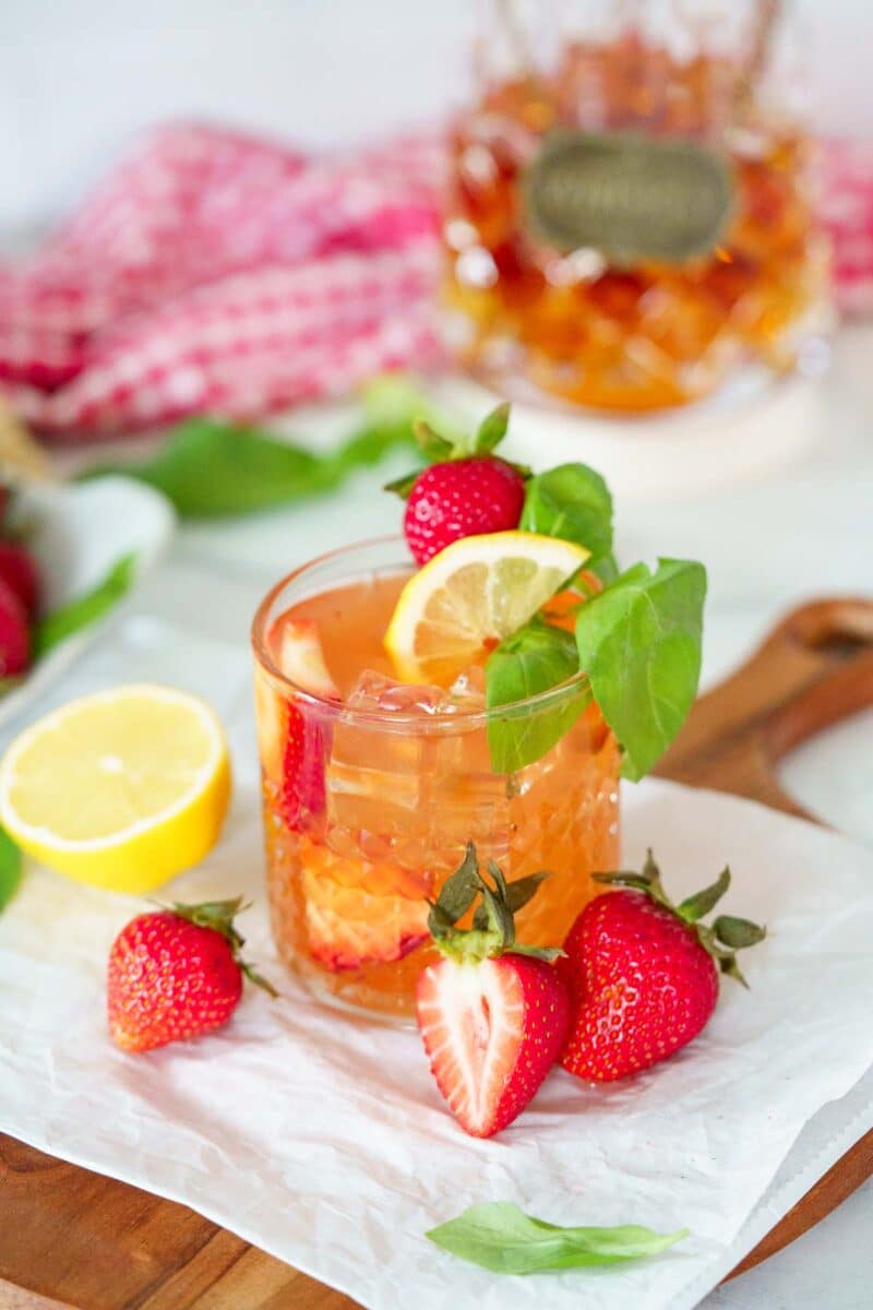 finished cocktail in a glass