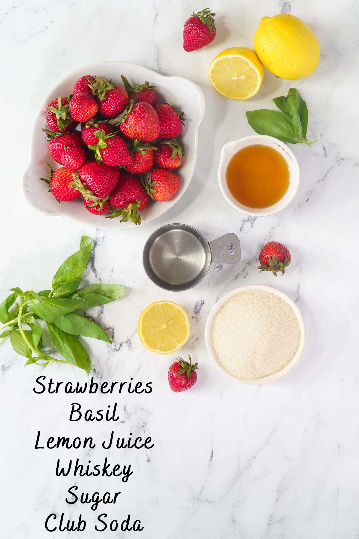 recipe ingredients on counter