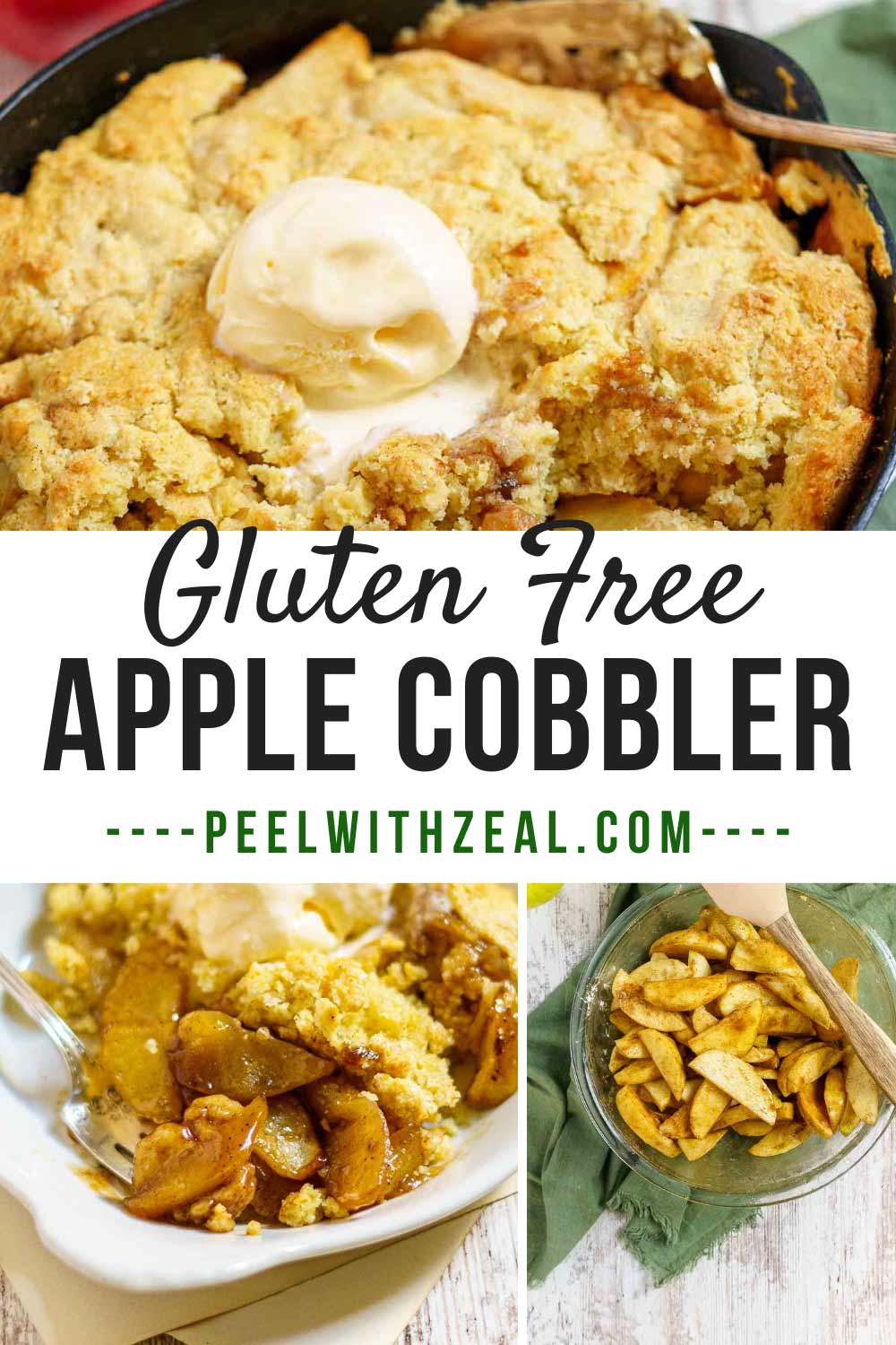 Gluten free apple cobbler peel with zeal