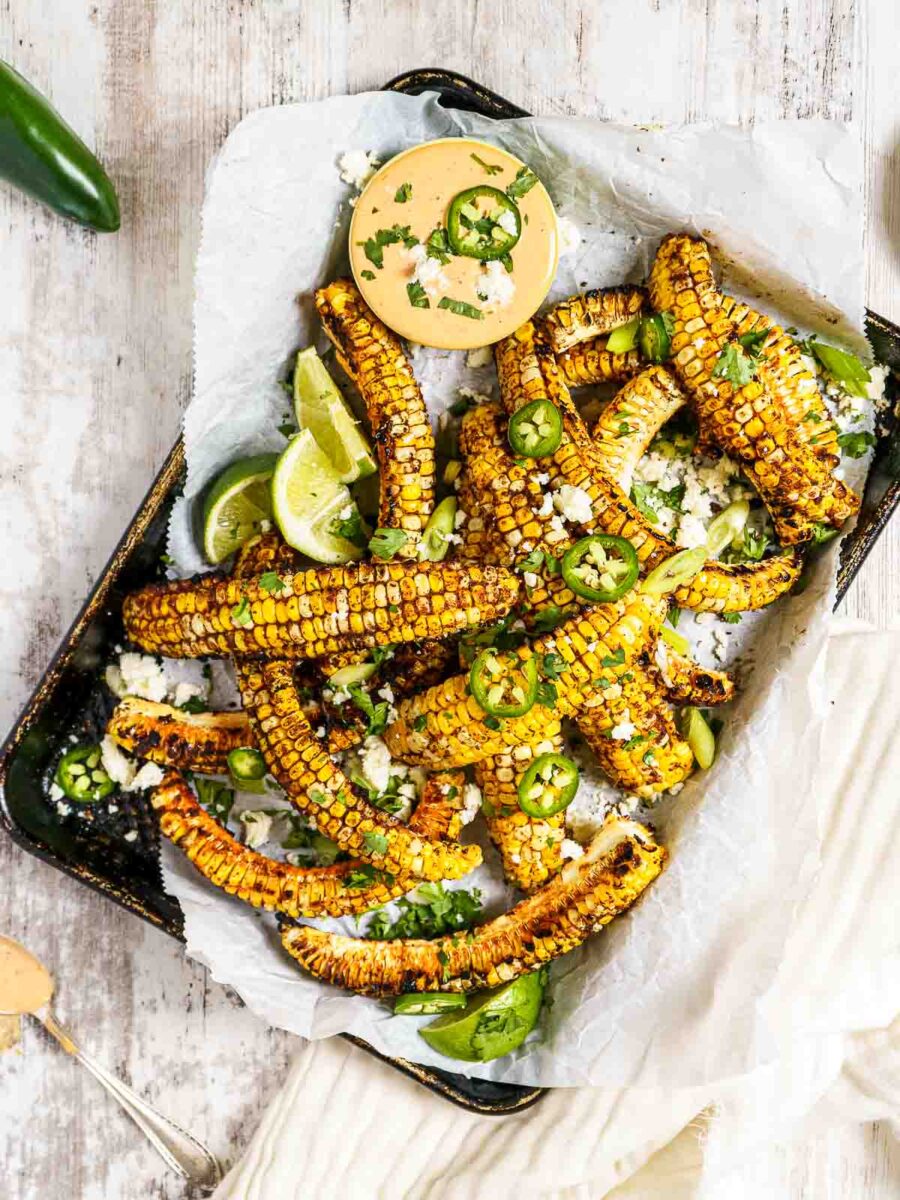 Smoky Grilled Corn Ribs (Grilled or Oven Roasted) Peel with Zeal