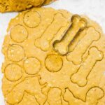cutting out treats with a cookie cutter