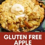 gluten free apple cobbler with vanilla ice cream