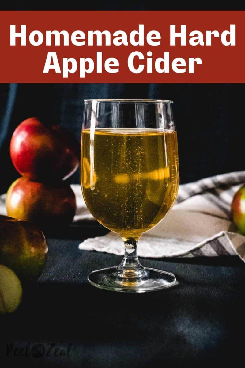 glass of hard apple cider