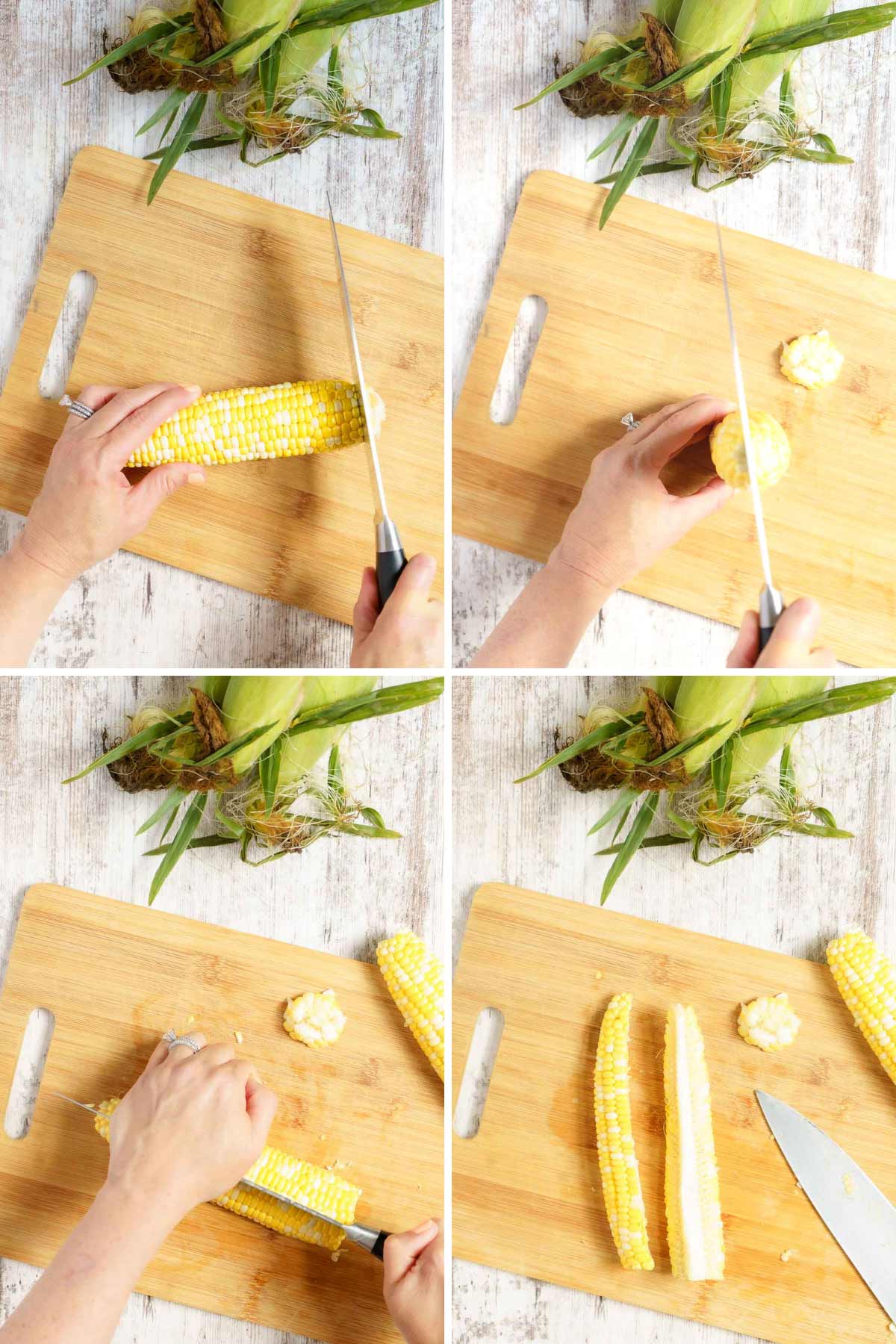 4 steps to cutting corn ribs