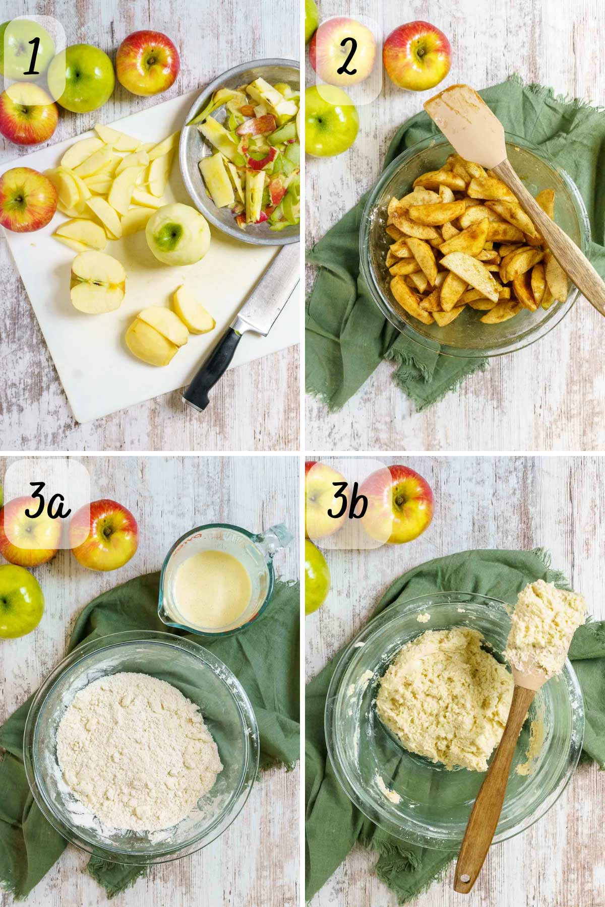 how to peel apples for cobbler and how to make the biscuit topping