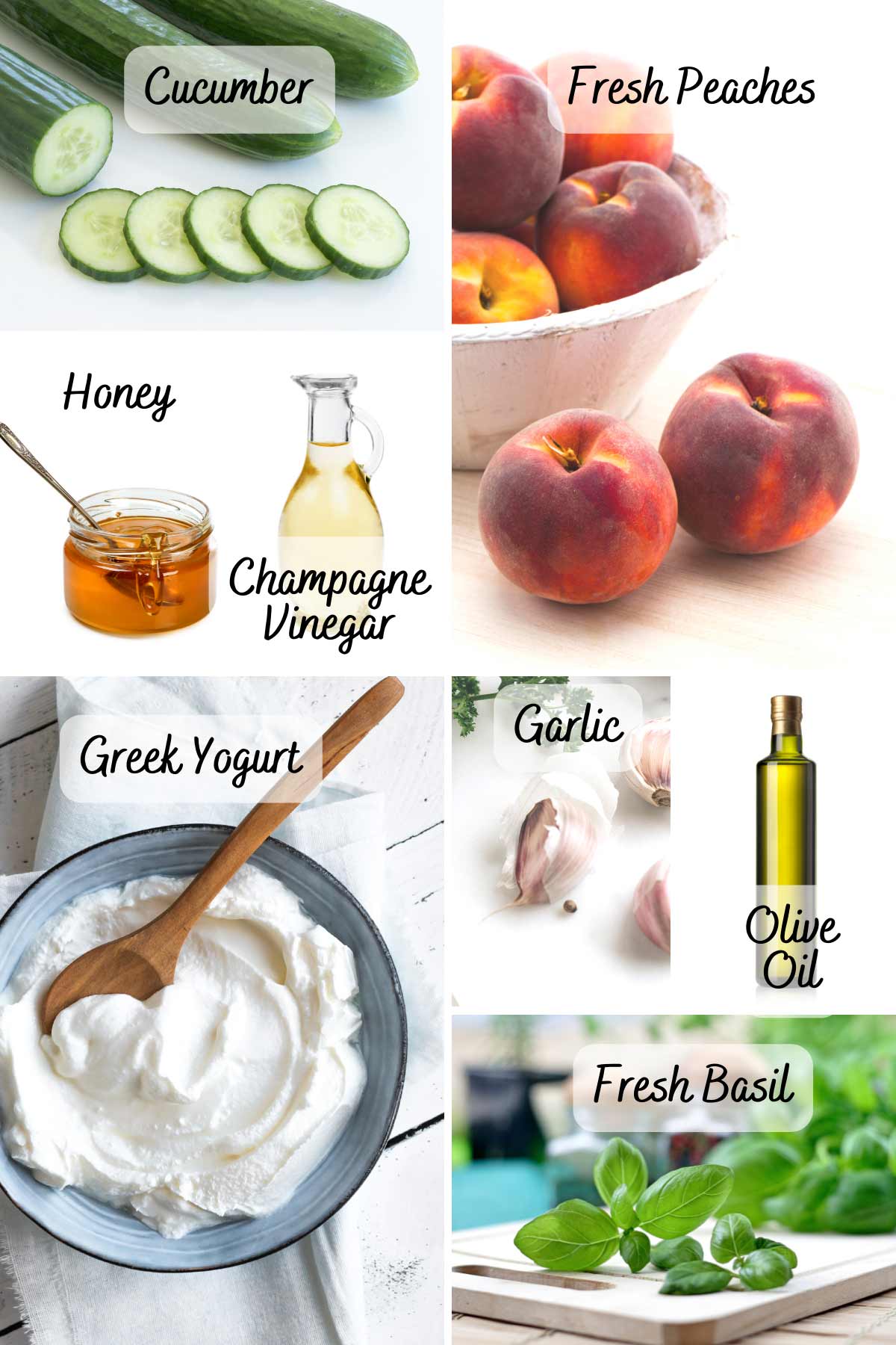 recipe ingredients in a collage