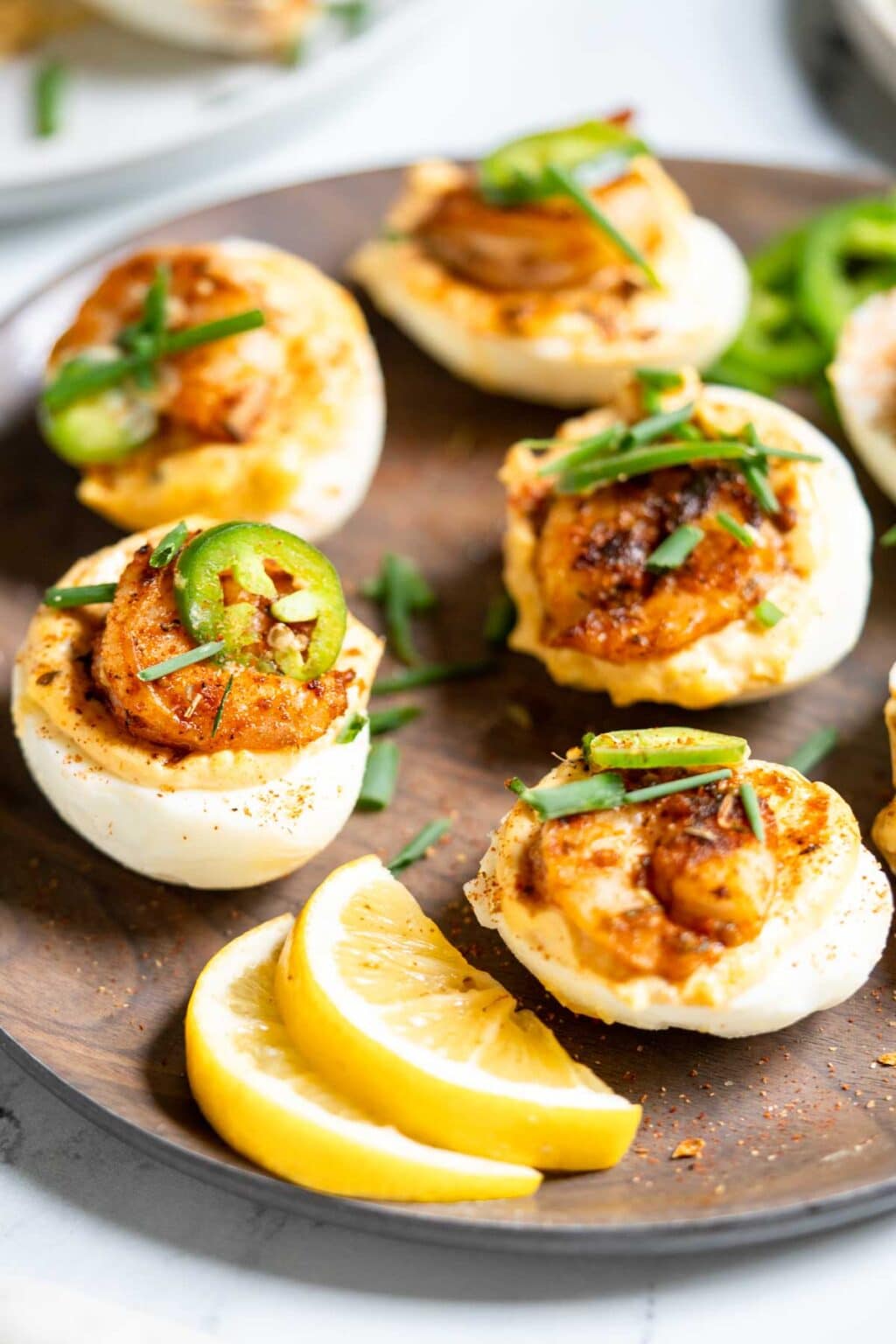 Cajun Shrimp Deviled Eggs Peel with Zeal