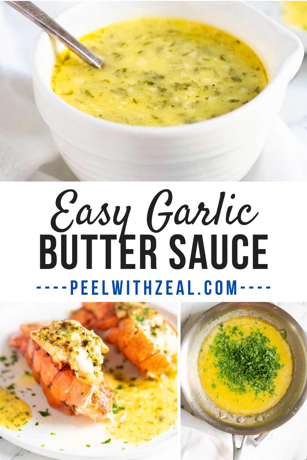 Garlic Butter Sauce with White Wine Peel with Zeal