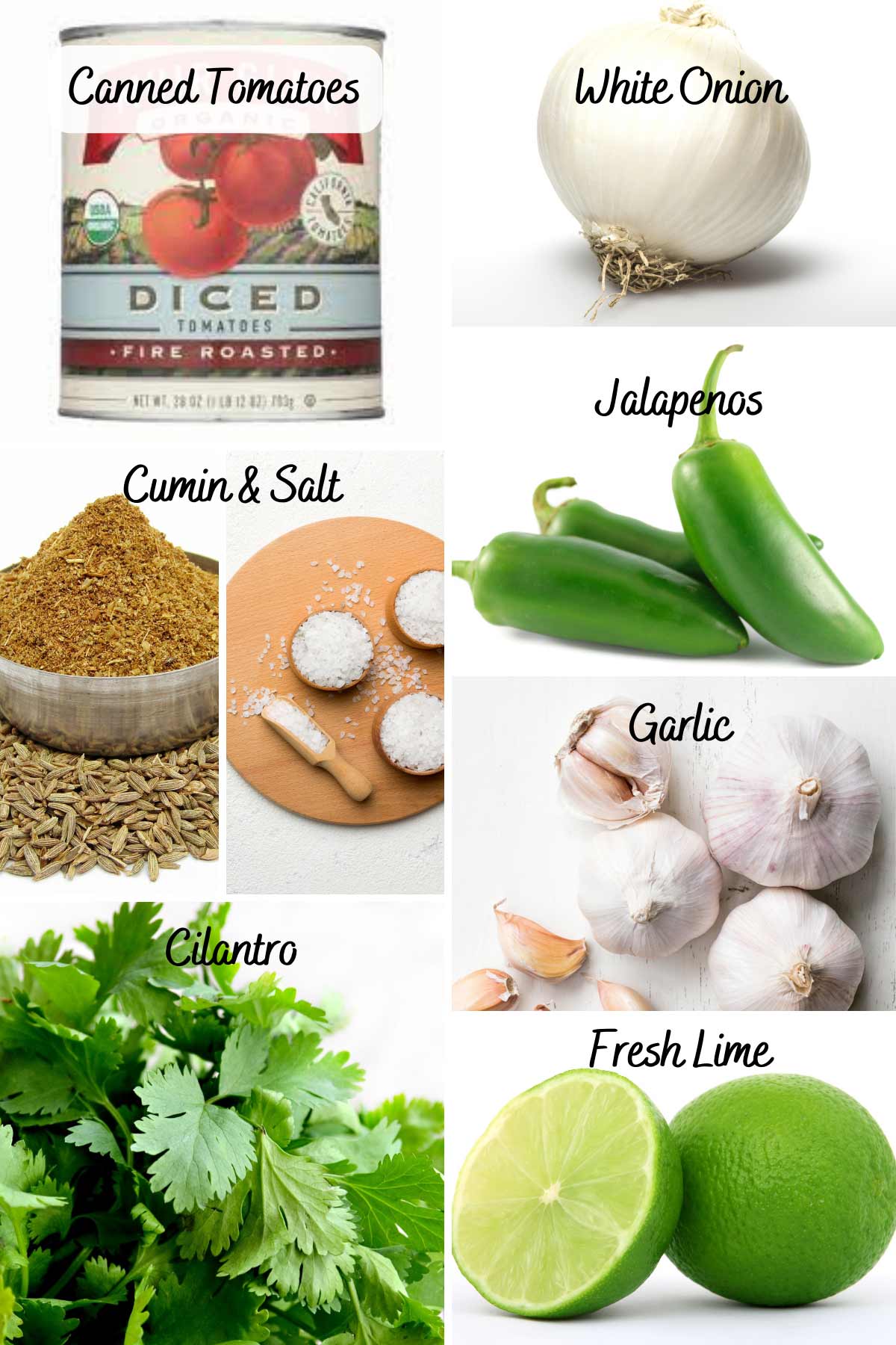 Collage of recipe ingredients.