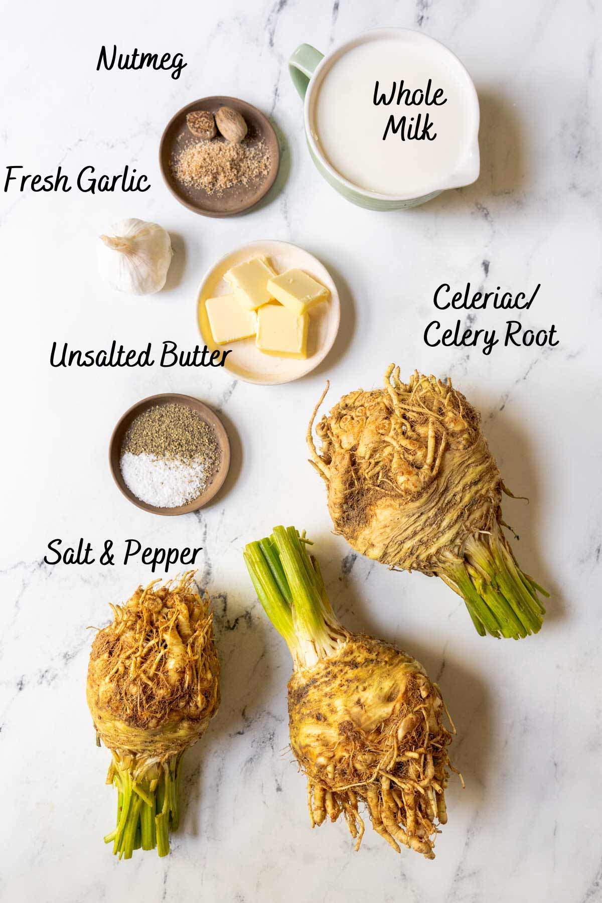 Recipe ingredients on a counter.