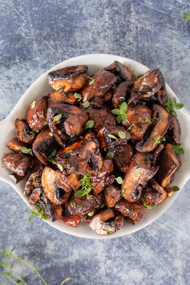 Roasted Balsamic Mushrooms - Peel with Zeal