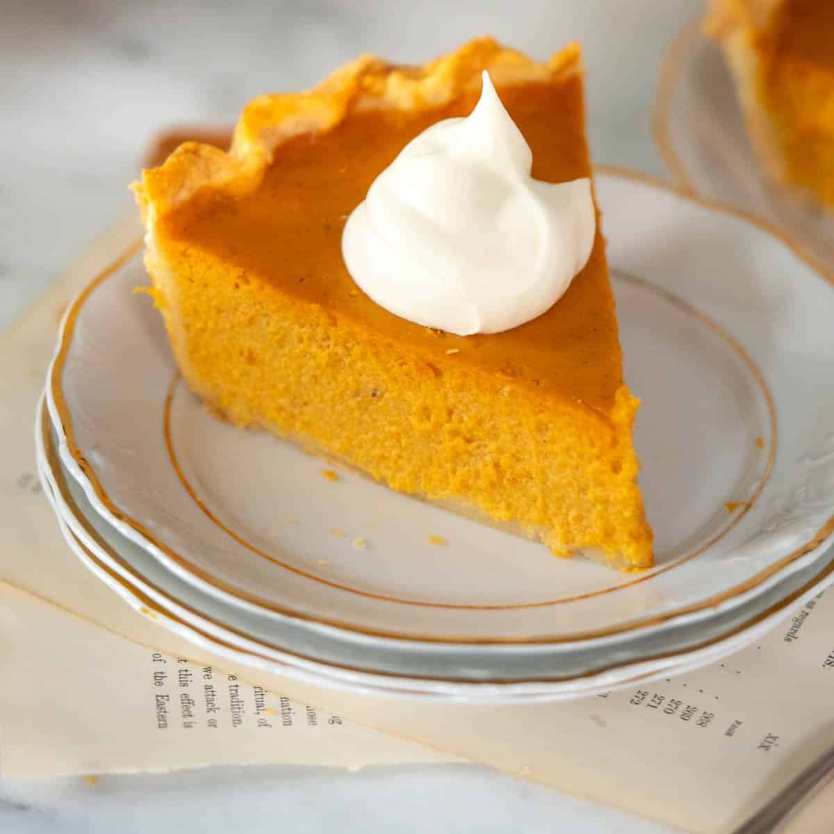 Slice of gluten-free pie on a plate 