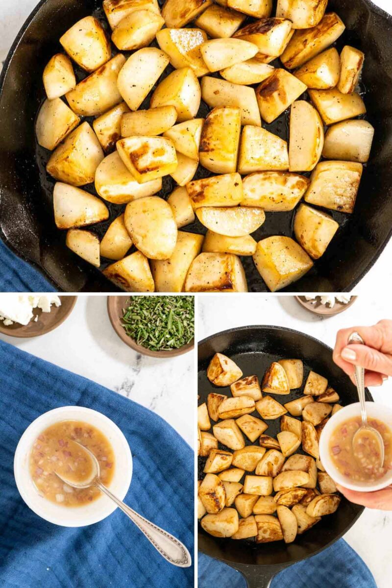 Roasted Turnips with Bacon and Goat Cheese Peel with Zeal