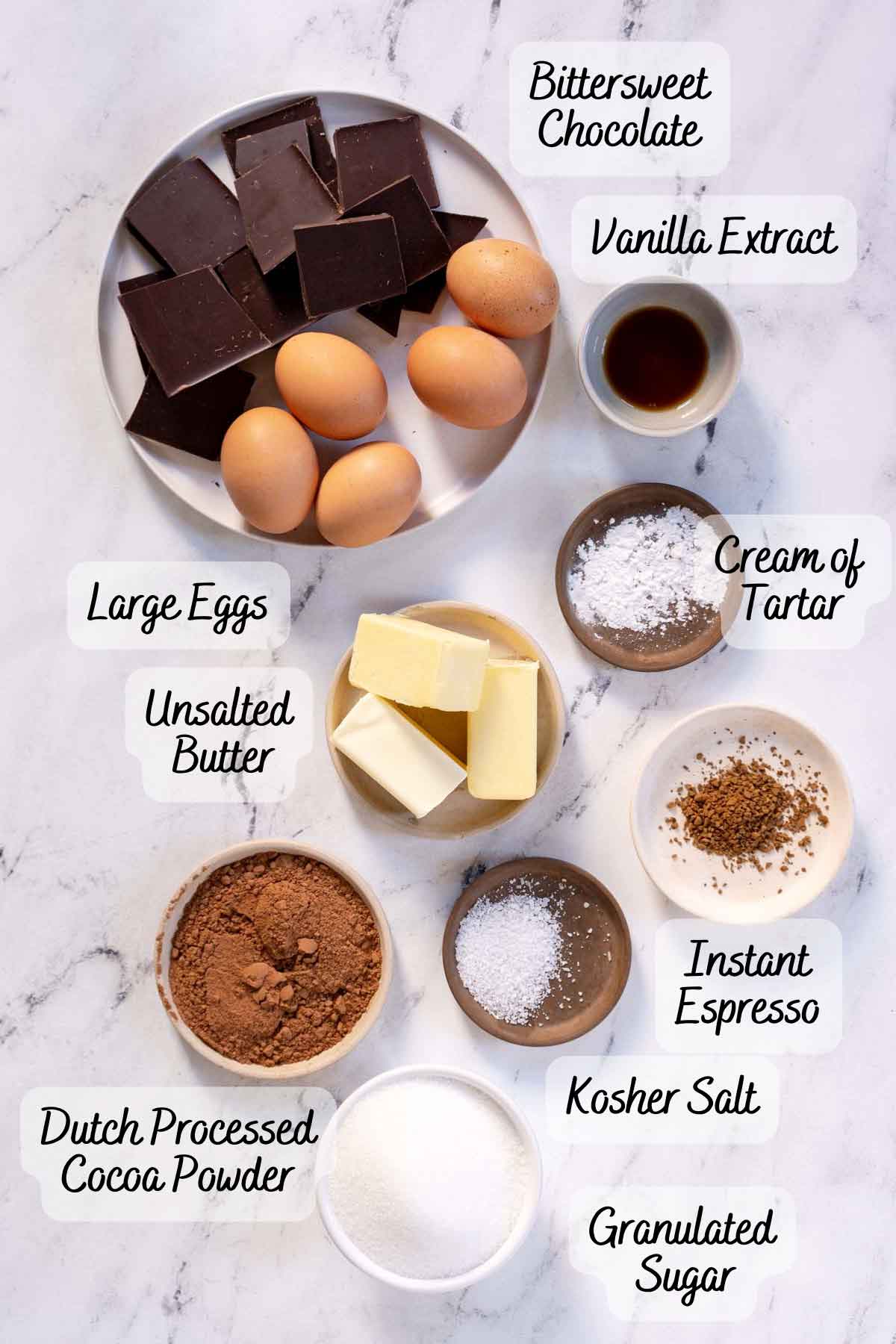 Recipe ingredients on a counter.