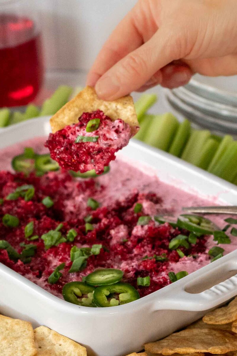Cranberry Jalapeno Dip with Cream Cheese Peel with Zeal