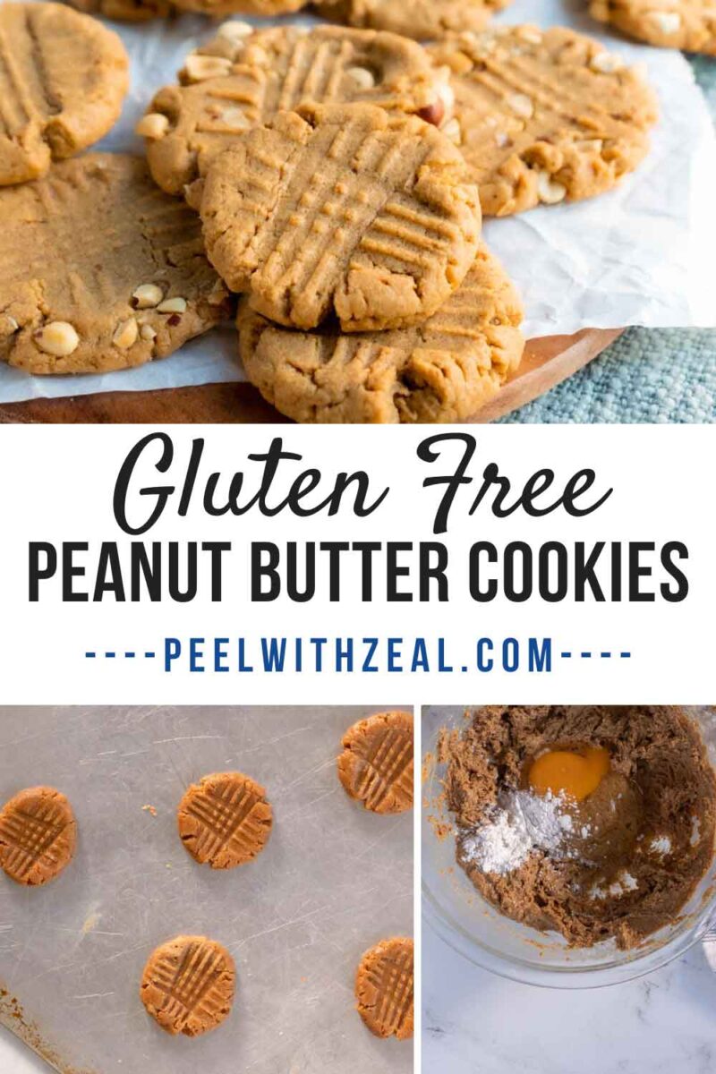 Peanut butter cookies on a plate.