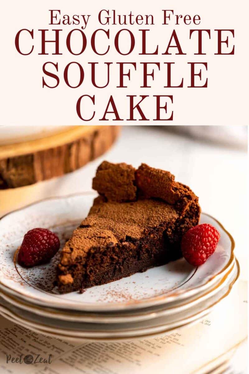 Slice of chocolate cake with raspberries.