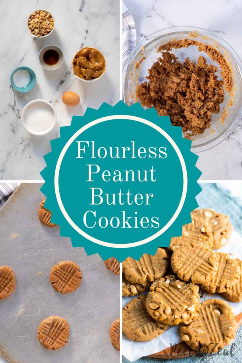Making peanut butter cookies without flour.
