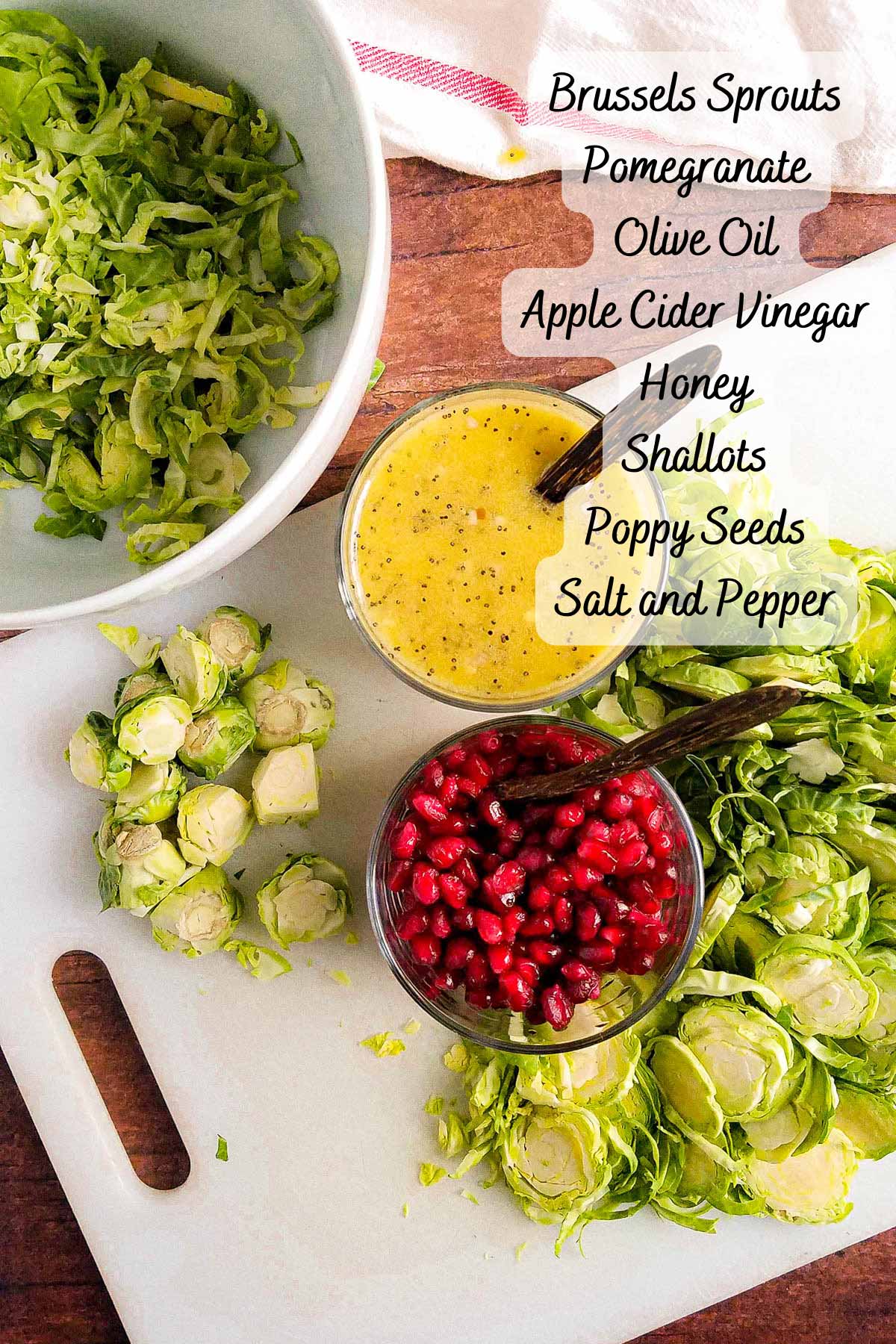 Recipe ingredients on a counter.