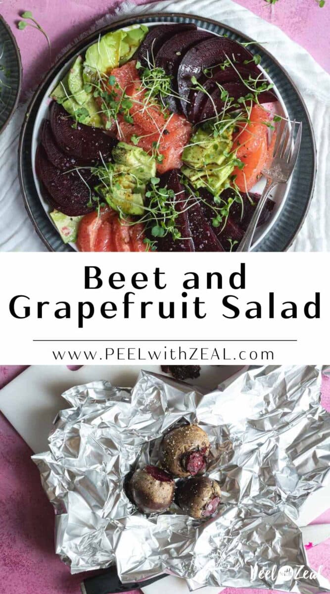 Beet salad on a plate.