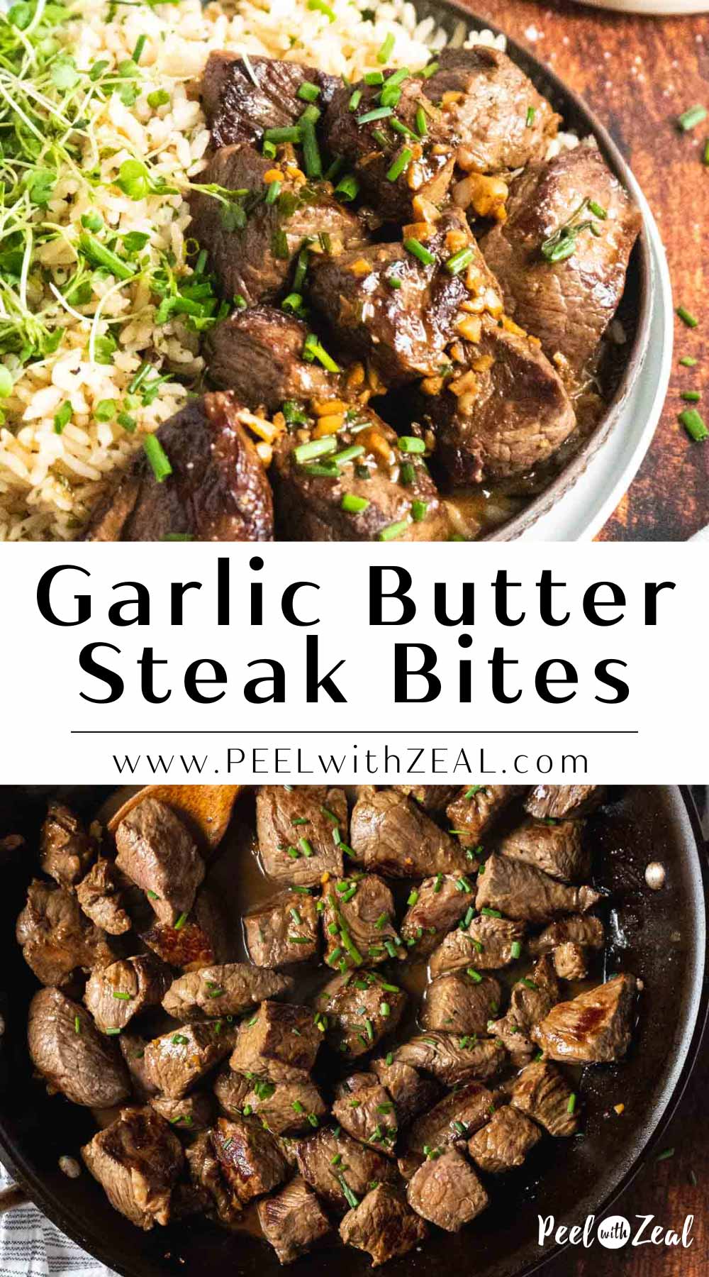 Juicy Garlic Butter Steak Bites - Peel with Zeal
