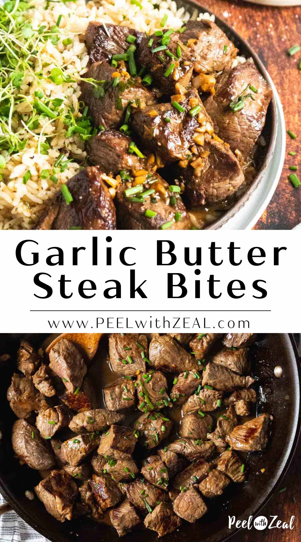 Juicy Garlic Butter Steak Bites Peel with Zeal