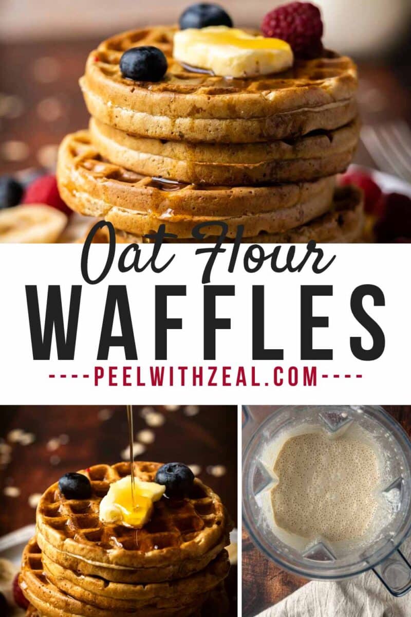 Stock of waffles on a plate.