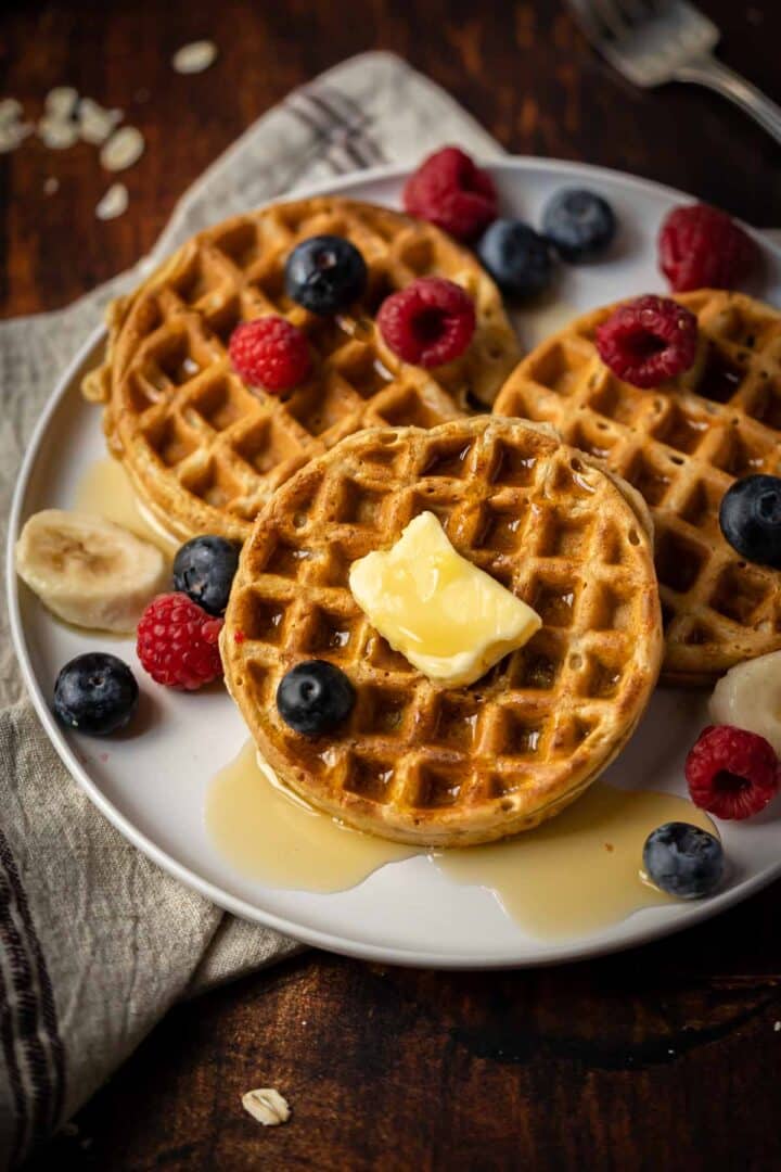 Oat Flour Waffles (GlutenFree) Peel with Zeal