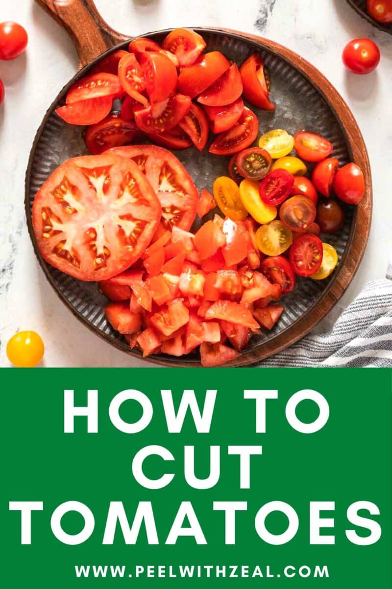 Chopped tomatoes on a plate.