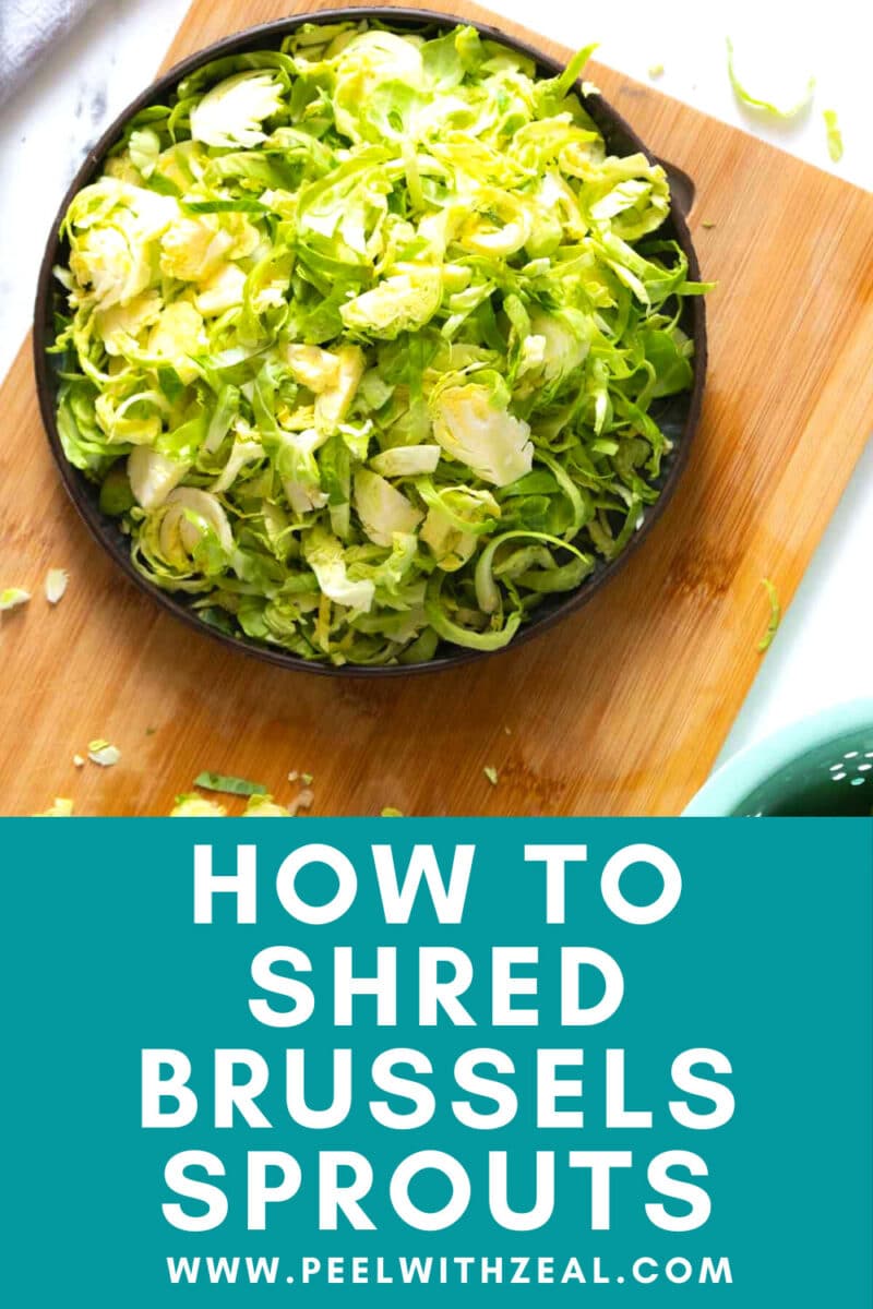 Sliced brussels sprouts on a plate.
