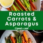 Carrots and asparagus roasted.