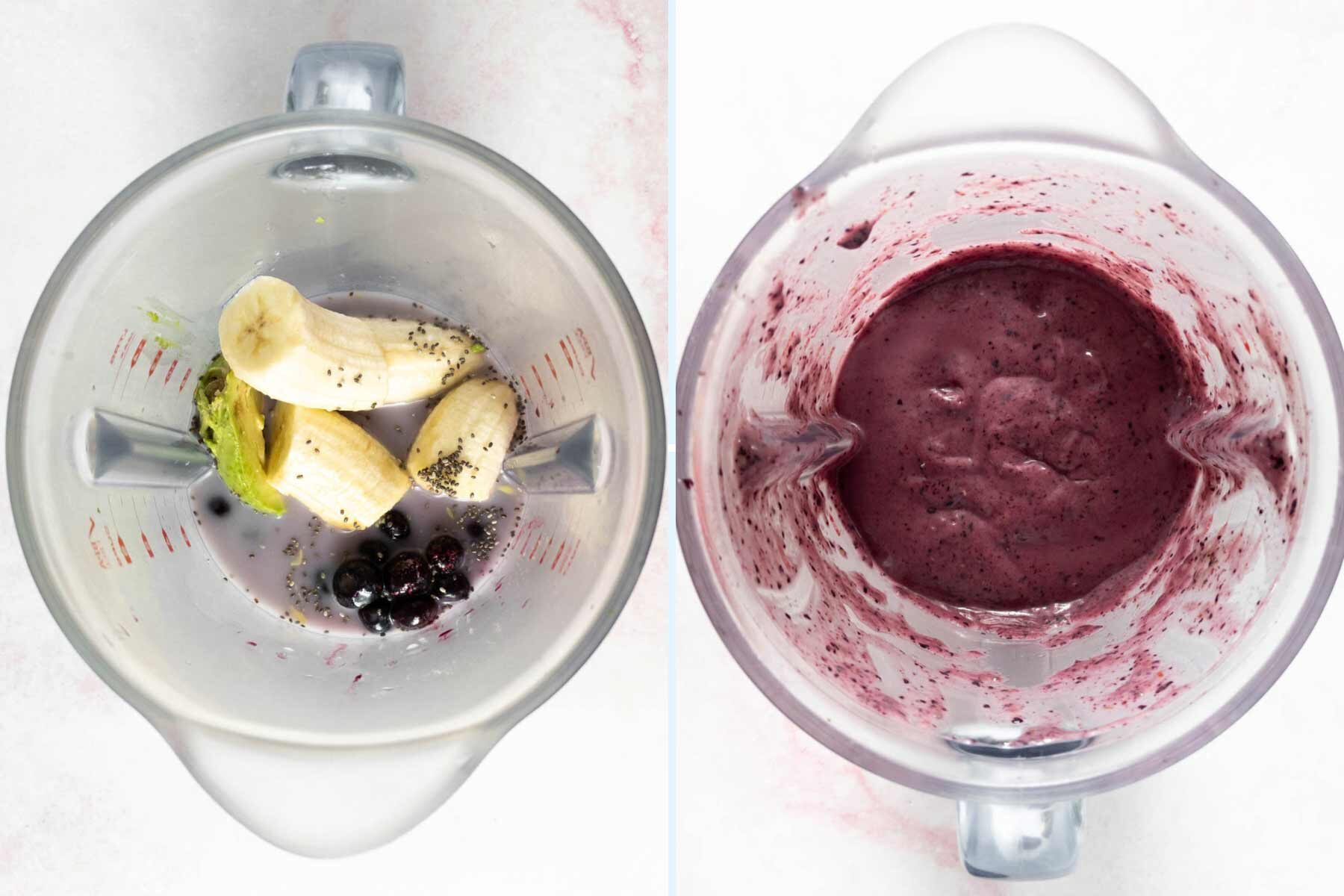 Smoothie in a blender.