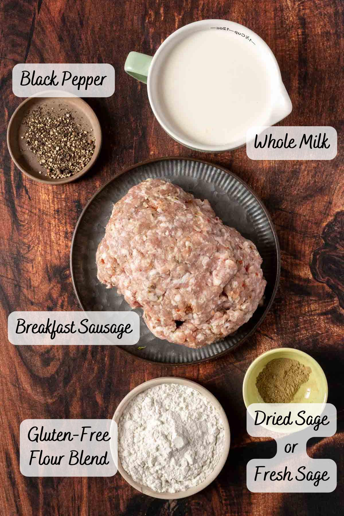 Recipe ingredients on a counter.