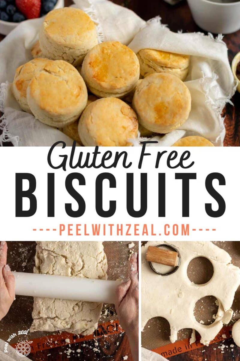 Gluten free biscuits in a basket.